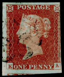 SG8, 1d red-brown PLATE 35, USED. Cat £65. KA