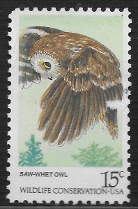 US #1761 15c Wildlife Conservation - Saw-whet Owl