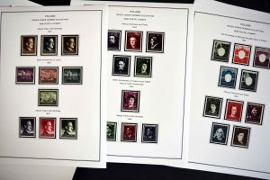 COLOR PRINTED OCCUPIED POLAND 1915-1944  STAMP ALBUM PAGES (15 illust. pages)