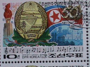 ​KOREA-1998 SC# 3769 50TH ANNIVERSARY OF KOREA DPR- FANCY CANCEL BLOCK VF OG