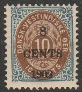 Danish West Indies #10 Mint Hinged Single Stamp cv $30