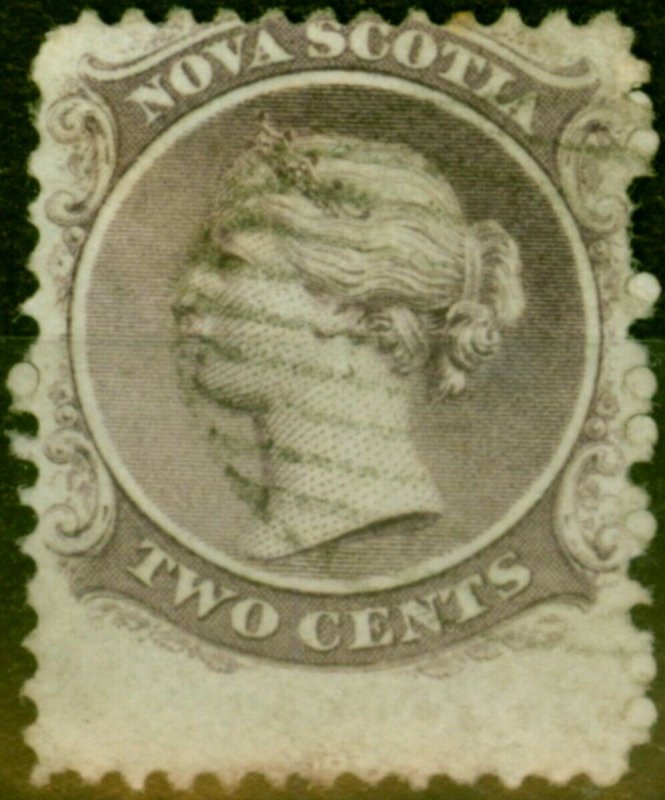 Nova Scotia 1860 2c Grey-Purple SG11 Good Used