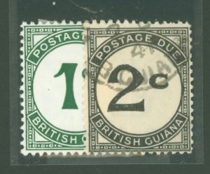 British Guiana #J1-J2 Unused