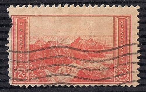 741 2 cent Grand Canyon, Red F-VF used