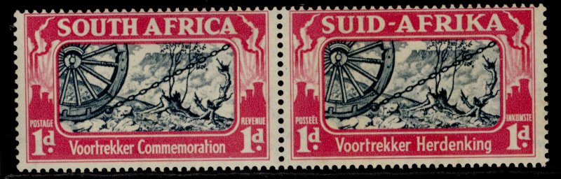 SOUTH AFRICA GVI SG80, 1d blue & carmine, M MINT.