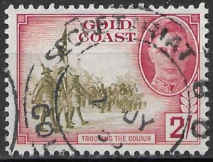 Gold Coast 2/- KGVI Trooping the Colour issue of 1948, Scott 139 Used
