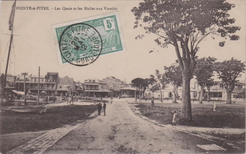 Guadeloupe 5c Harbor at Basse-Terre 1912 Pointe A Pitre, Guadeloupe PPC (Poin...