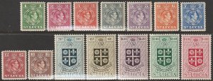 EDSROOM-17161 St Lucia 135-48 VLH 1949 Complete George VI CV$44.50