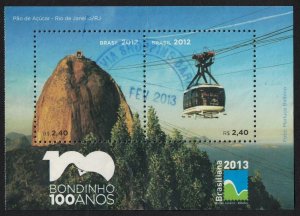 Brazil Sugar Loaf Mountain Cable Car MS 2012 Canc SG#MS3738