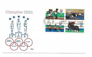 1791-94 Summer Olympic Bazaar block of 4, FDC