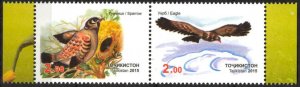 Tajikistan 2015 Birds Eagles Sparrow set of 2 MNH**