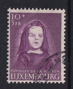 Luxembourg   #B161  used 1950  child welfare .  Wards of the Nation  10fr