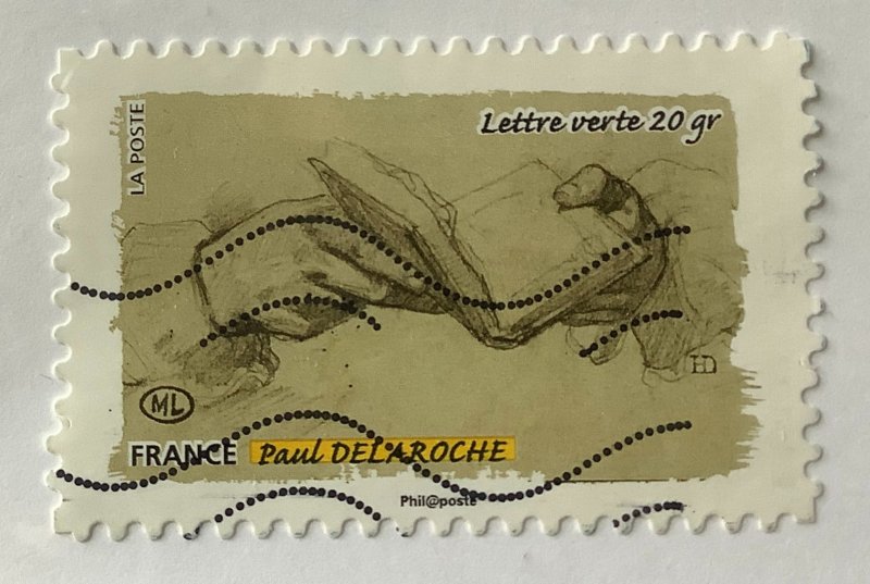 France 2015 Scott 4752 used - Hand gesture, sketch by Paul Delaroche