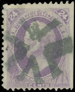 US SCOTT #153 Used-VF, Circle of V's (Wedges) Fancy Cancel, Nat St Edge SCV $210