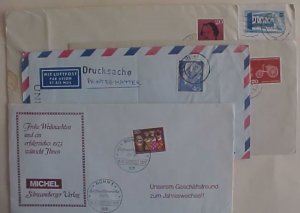 GERMANY CMMEMORATIVES ON 5 DIFF COVERS 1958 / 1970'S CAT 30E (=$ 33.00)