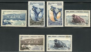 French Southern Antarctic Territory Scott 2-7 - 1956 Penguins and Elephant Seals