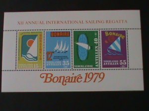 ​NEDERLAND-ANTILILEN- SC#B165a-12TH INTEL. SAILING REGATTA-BONAIRE: MNH S/S