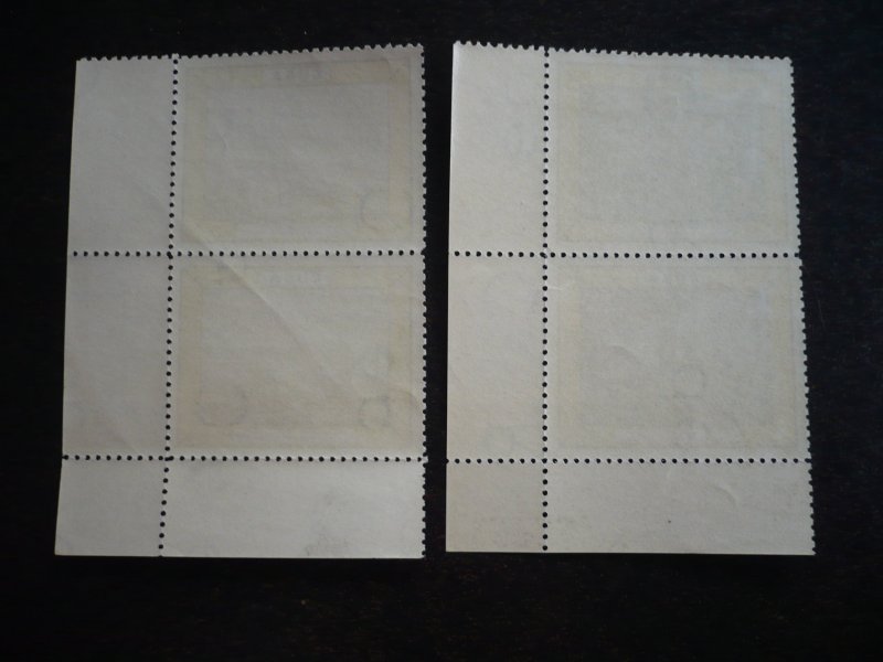 Stamps - Cuba - Scott#933-934 - MNH Set in Pairs with corner selvedge