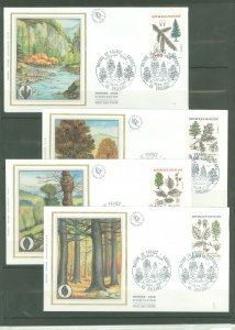 France 1984-1987 1985 Trees, leaves or fruit of the beech, elm, oak & spruce varieties