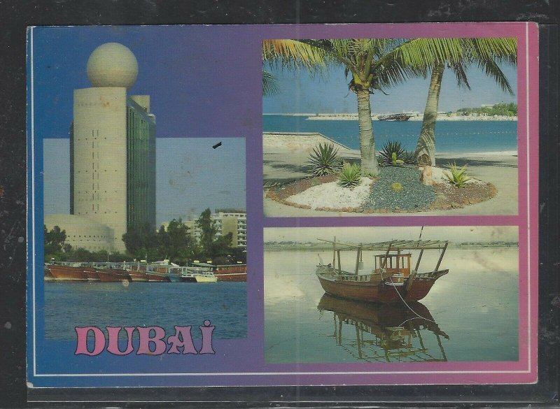 UAE  COVER (PP0802B)  1994 BIRD 150 DH ON PPC SENT DUBAI TO SWEDEN