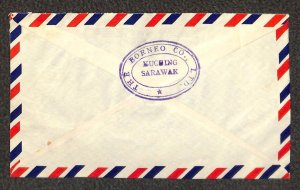 SARAWAK 206 207 & 208 STAMPS MARKS & CLERK KUCHING AIRMAIL COVER 1962