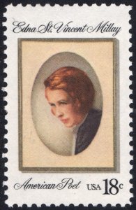 SC#1926 18¢ Edna St. Vincent Millay: American Poet Single (1981) MNH