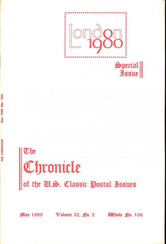 The Chronicle of the U.S. Classic Issues, Chronicle No. 106