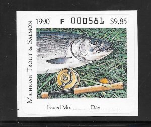 #1990 MNH Michigan Trout Stamp