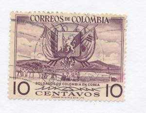 Colombia 1955 - Scott 635 used - Honor Soldiers who served