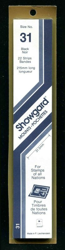 Showgard BLACK Strip Mounts Size 31 = 31.5 mm Fresh New Stock Unopened