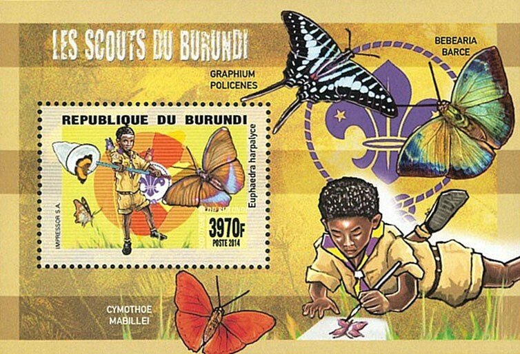 Scouting : Scouts of Burundi / Sport / Chess / Ping.pong - - Imperf. - Full-