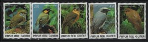 PAPUA NEW GUINEA , 715-719 MINT HINGED  BIRDS  SET