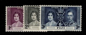 FIJI GVI SG246-248, CORONATION set, M MINT.