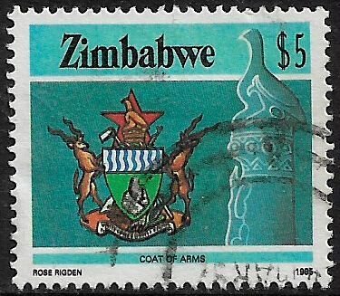 Zimbabwe #514 Used Stamp - National Coat of Arms (e)