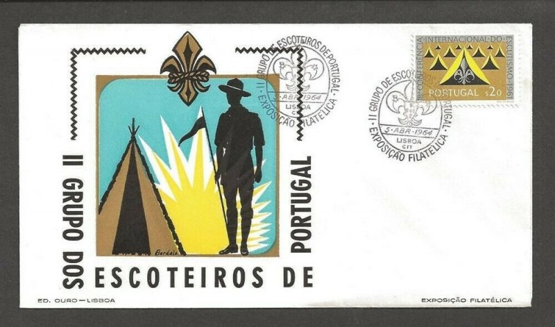 1964 Portugal Scouts II Grupo dos Escotieros Exposicao Filatelica