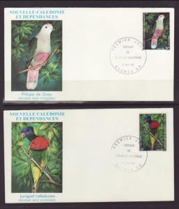New Caledonia 479-480 Birds 1982 S/2 U/A FDC