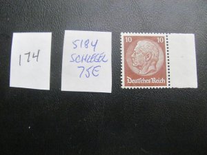 Germany 1933 MNH SIGNED SCHLEGEL MI.518Y SCHENKEL NACH RECHTS VF/XF 75 EUR (174)