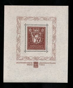 Liechtenstein #115 Extra Fine Never Hinged Souvenir Sheet