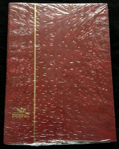 PRINZ NEW 32 Sides Black Page Sealed Stockbook Blue Red Black Cover Currently(SB