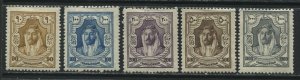 Jordan 1927-29 90 to 1,000 milliemes mint o.g.hinged