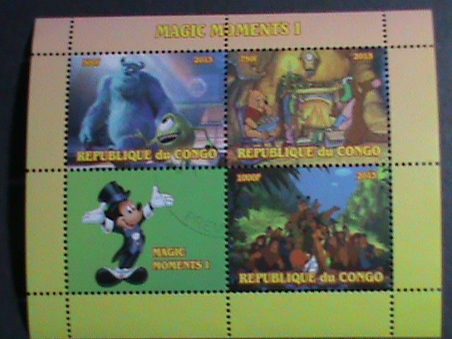 CONGO-DISNEY-MAGIC MOMENTS #1-CTO  S/S-VF COLLETIBLE STAMP SHEET