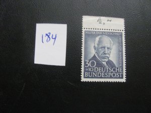 Germany 1953 MNH PENCIL SIGNED SC B337  XF $57.50 (184)