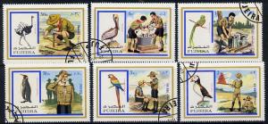 Fujeira 1972 Scouts & Birds set of 6 cto used, Mi 101...