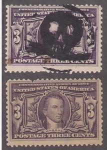 3c Louisiana Purchase #325 bogus skull cancel +no gum unused