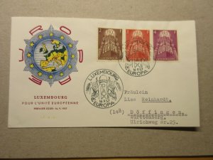 LUXEMBOURG  Scott  329-331  FDC  (Michel  572-4)