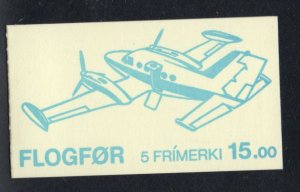 Faroe Islands Sc 138a 1985 Airplanes stamp booklet pane in booklet mint NH