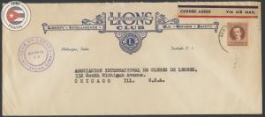 Cuba 1928 Lions International Club Advertising Cover to Chicago | CU11735