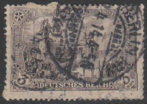 Mi: 96A Ib   used  1905 26:17 on piece  Cat € 50