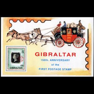 GIBRALTAR 1990 - Scott# 573 S/S Penny Black NH