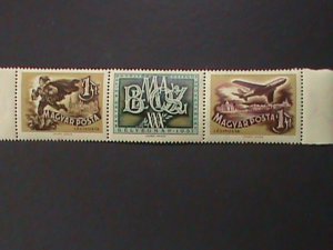 HUNGARY-1957 SC#C174a STAMP DAY MNH STRIP VF WE SHIP TO WORLD WIDE AND COMBINE